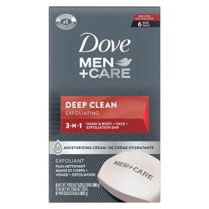 Мыло мужское для тела и лица Dove Men+Care Deep Clean, 6 брусков