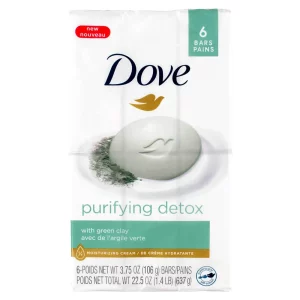 Мыло Dove Purifying Detox with Green Clay, 6 брусков
