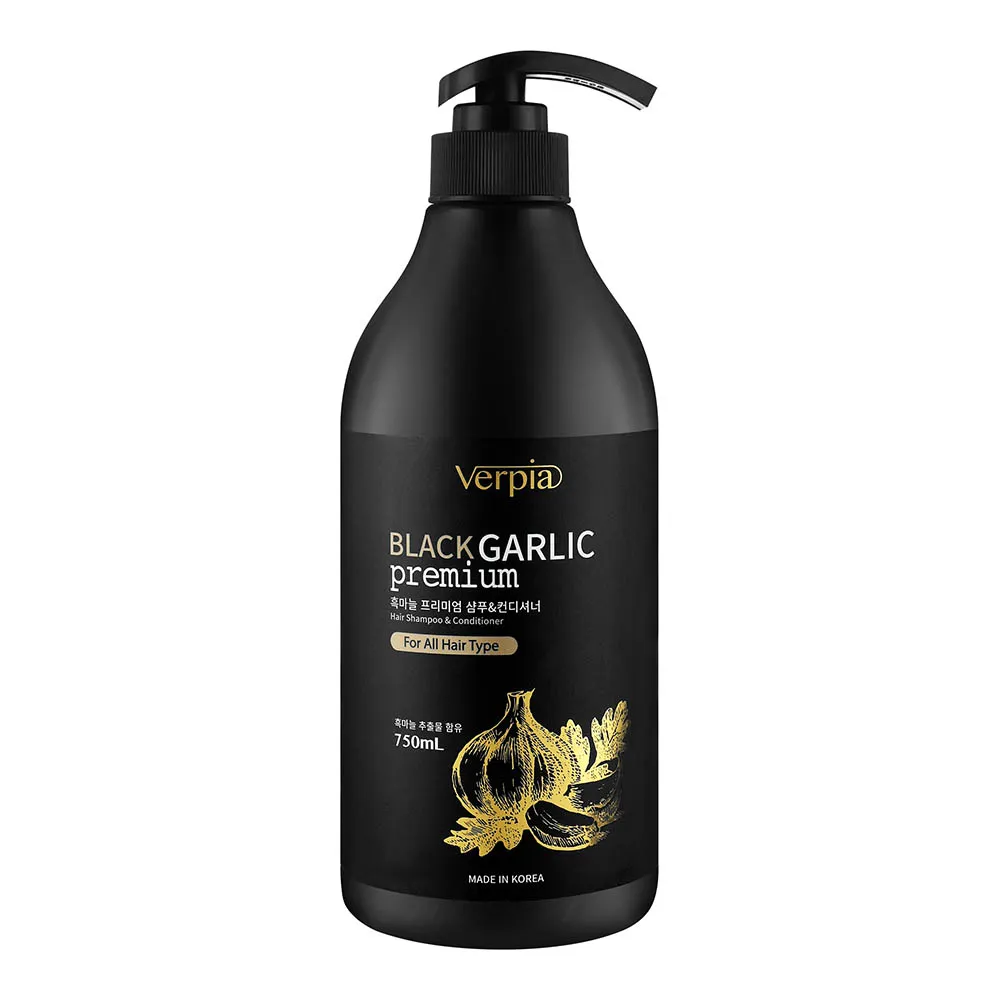 Verpia Black Garlic Premium шампунь и кондиционер с экстрактом черного чеснока 750 мл